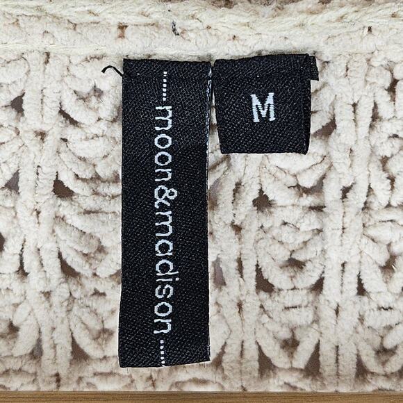 MOON & MADISON WOMEN'S STYLISH & COZY BEIGE CHUNKY CARDIGAN SIZE MEDIUM - Picture 7 of 11